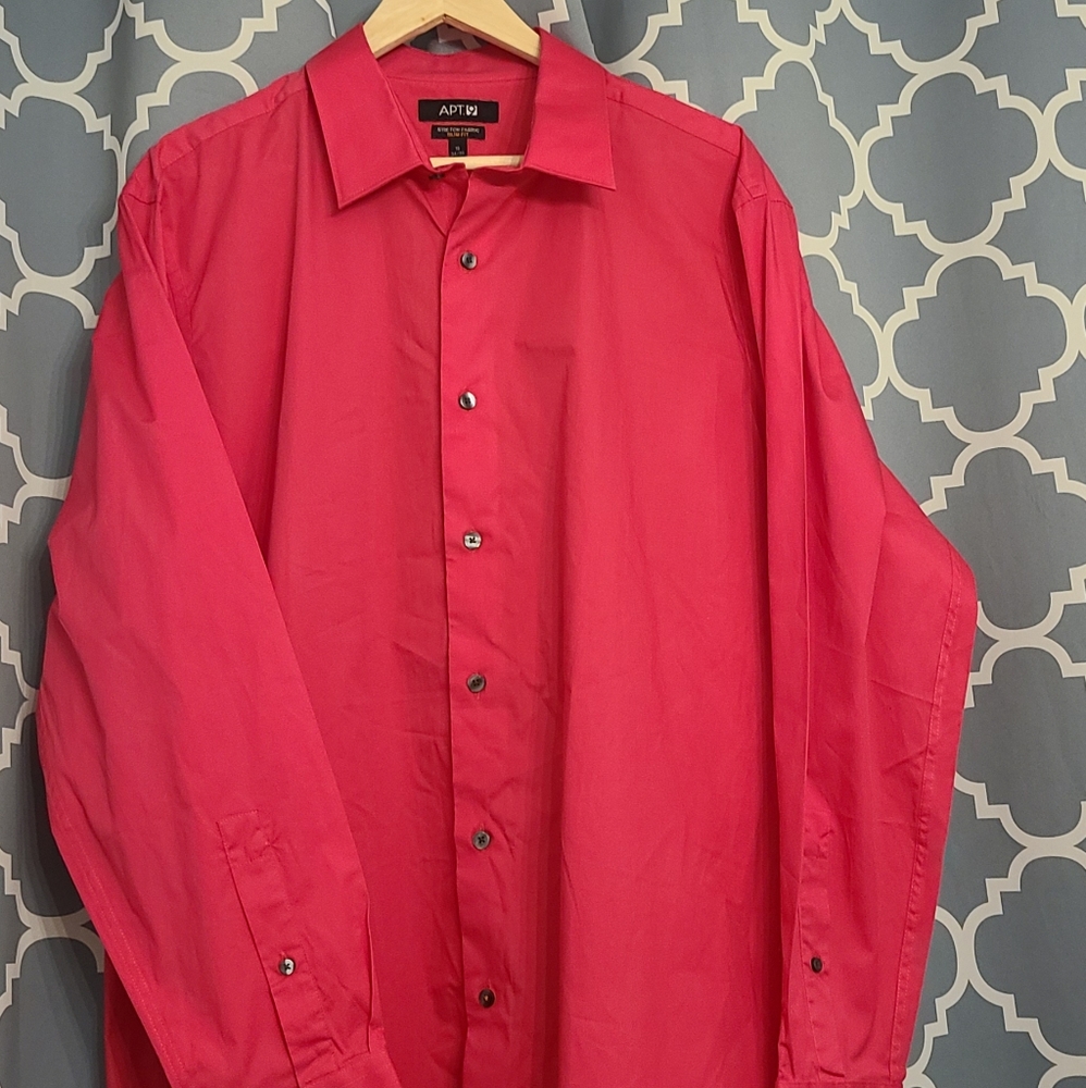 APT. 9 Mens Hot Pink Dress Shirt